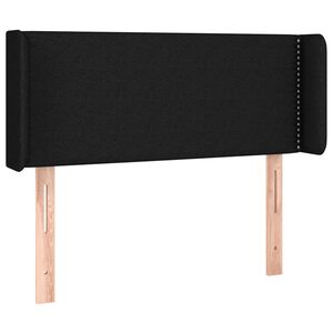 vidaXL voodipeats servadega, must, 83x16x78/88 cm, kangas