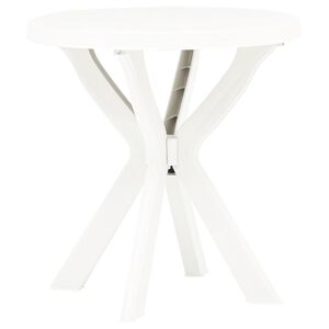 vidaXL bistroolaud, valge Ø 70 cm plast
