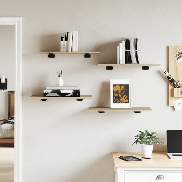 vidaXL riiuliplaadid 4 tk, Sonoma tamm, 60x30x1,5 cm, puitlaastplaat