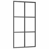 vidaXL liuguks, ESG-klaas ja alumiinium, 102x205 cm, must