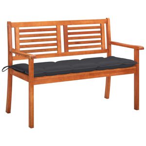 vidaXL 2-kohaline aiapink padjaga, 120 cm, eukal&uuml;ptipuit