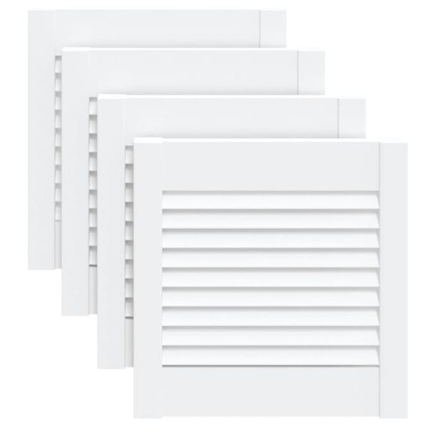 vidaXL kapiuksed, v&otilde;rega disain 4 tk valge 39,5x39,4 cm m&auml;nnipuit