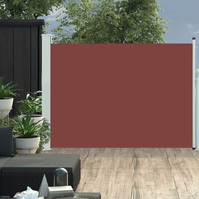 vidaXL lahtitõmmatav terrassi külgsein, 100 x 500 cm, pruun