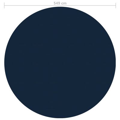 vidaXL ujuv PE ümmargune basseinikile, 549 cm, must ja sinine
