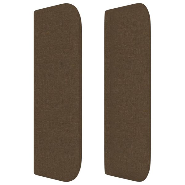 vidaXL voodipeats servadega, tumepruun, 83x16x78/88 cm, kangas