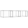 vidaXL koeraaedik, ustega, hall, 6x2x1,5 m, tsingitud teras
