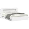 vidaXL Voodiraam ladustamisega peaga Valge 180 x 200 cm Tehispuit