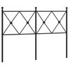 vidaXL metallist vahetatav voodipeats, must, 120 cm