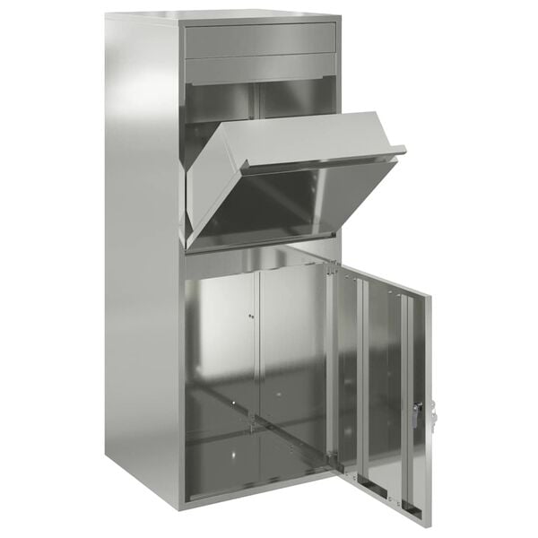 vidaXL Pakiautomaat ladustamisega Must 41 x 38 x 103 cm Tsinkteras