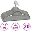 vidaXL 20 tk riidepuud, libisemiskindel, hall, samet