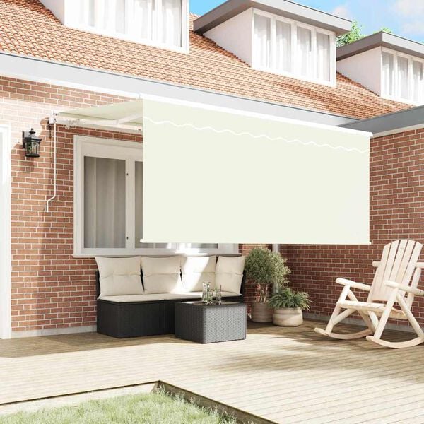 vidaXL K&auml;igukohandatav varikatus cream 300 x 200 cm