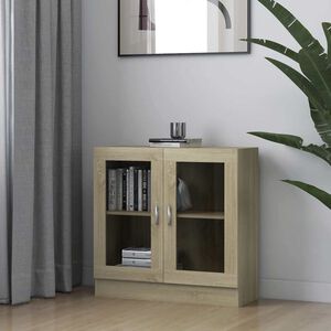 vidaXL vitriinkapp Sonoma tamm 82,5 x 30,5 x 80 cm tehispuit