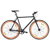 vidaXL ühekäiguline jalgratas, must ja oranž, 700C 55 cm