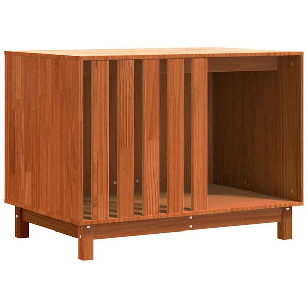 vidaXL Koerakuut ladustamisega Vahapruun 90 x 60 x 67 cm Tahke m&auml;nd