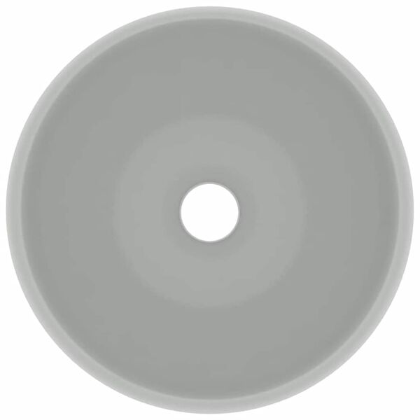 vidaXL luksuslik valamu &uuml;mar, matt helehall, 40 x 15 cm, keraamiline