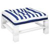 vidaXL euroaluse istmepadi, sinise/valge triibuline, 70 x 70 x 12 cm