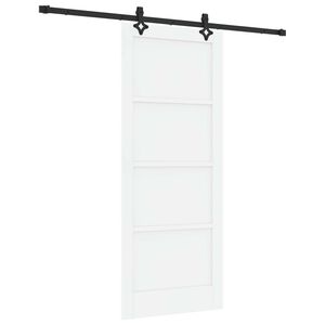 vidaXL Libisev uks Valge ja must 83 x 202 cm Toekas m&auml;nnipuit
