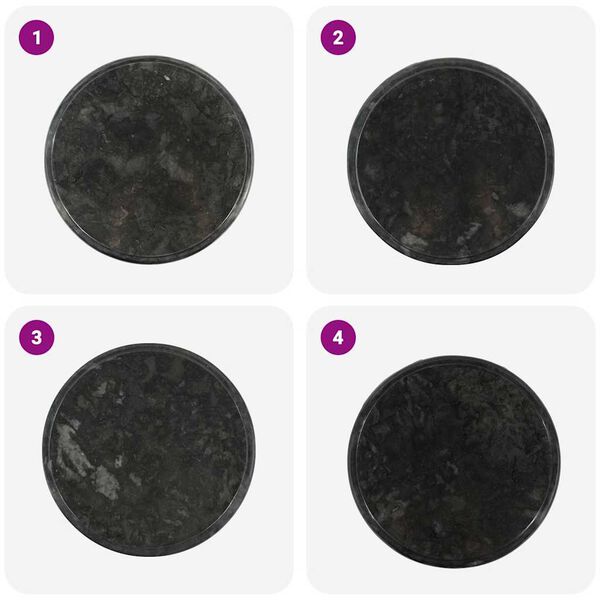 vidaXL lauaplaat, must, &Oslash; 40 x 2,5 cm, marmor