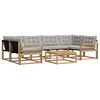 vidaXL V&auml;li diivanikomplekt 7 pcs Valge ja helehall 79 x 79 x 37 cm