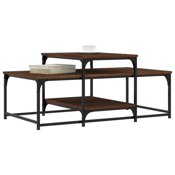 vidaXL kohvilaud, pruun tamm, 102 x 60 x 45 cm, tehispuit