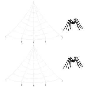 vidaXL Halloween &Auml;mblik Dekoratsioon V&otilde;rkudega 2 pcs Must ja valge