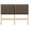 vidaXL Polsterdatud voodiots peaga Pruun ja taupe 120 cm Tahke m&auml;nd