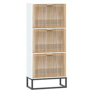 vidaXL jalatsikapp, valge, 52 x 25 x 120 cm, tehispuit