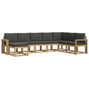 vidaXL V&auml;li diivanikomplekt padjaga 8 pcs Valge ja antratsiit