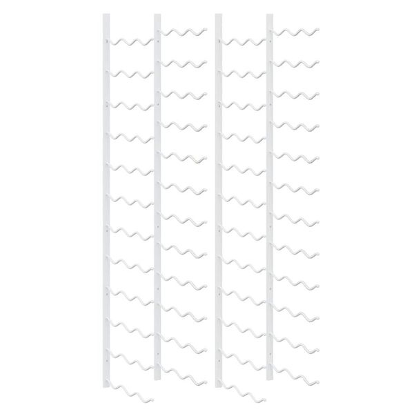 vidaXL seinale kinnitatav veiniriiul 36 pudelile 2 tk, valge, raud