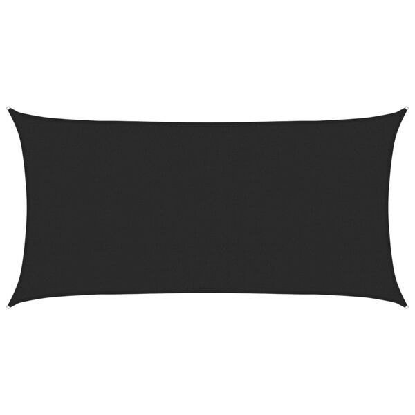 vidaXL p&auml;ikesepuri, 160 g/m&sup2;, must, 2,5 x 5 m, HDPE