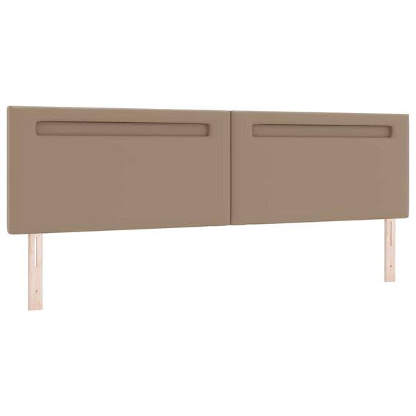 vidaXL LED peatoed Cappuccino 200 cm Kunstnahk