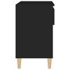 vidaXL jalatsikapp, must, 70 x 36 x 60 cm, tehispuit