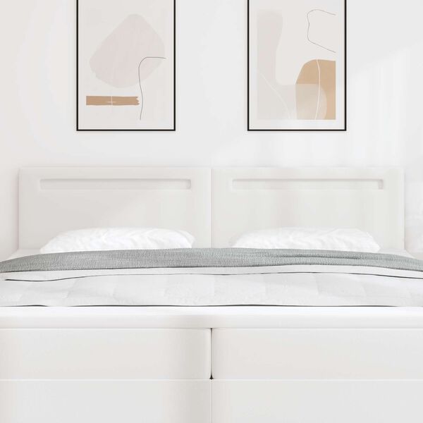 vidaXL LED peatoed Valge 200 cm Kunstnahk