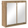 vidaXL Vannitoa peeglikapp K&auml;sit&ouml;&ouml;puu 60 x 20 x 60 cm Tehispuit
