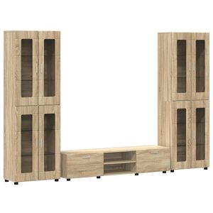 vidaXL Telerikapi komplekt sahtliga FLORIN 3 pcs Sonoma tamm Tehispuit