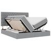 vidaXL LED-iga voodiraam koos madratsiga Helehall 200 x 200 cm kangas