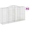 vidaXL kaarekujulised gabioonkorvid 6 tk, 300x50x160/180 cm, raud