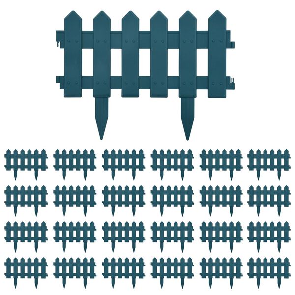 vidaXL murupiirded 25 tk rohelised 10 m PP