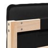 vidaXL Polsterdatud voodiots peaga Looduslik ja must 150 cm Tahke m&auml;nd
