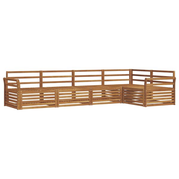 vidaXL V&auml;li diivanikomplekt 5 pcs Neutraalne Tugev akatsiapuu