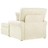vidaXL Chaise lounge p&ouml;&ouml;ratud &auml;&auml;rega padjaga cream 91 x 157 x 91 cm