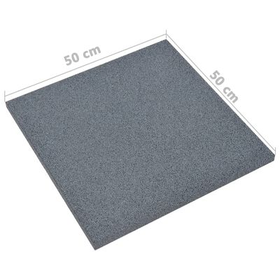 vidaXL põrandakaitsematid, 18 tk, kumm, 50 x 50 x 3 cm, hall