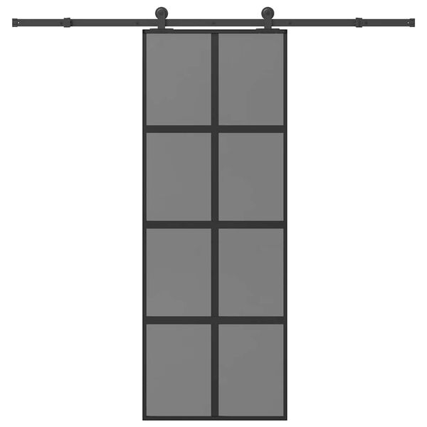 vidaXL lükanduks koos riistvara komplektiga 76x205 cm karastatud klaas