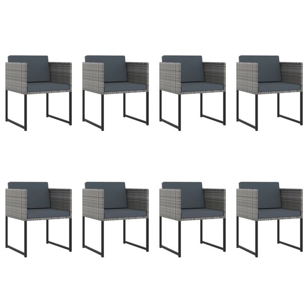 vidaXL 13-osaline aiam&ouml;&ouml;bli komplekt patjadega, pol&uuml;rotang, hall