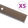 vidaXL trepikaitsmed L-kujulised 5 tk, alumiinium, 100 cm, pruun