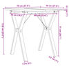 vidaXL söögilaud, Y-raam, 70 x 70 x 75,5 cm, männipuit ja teras