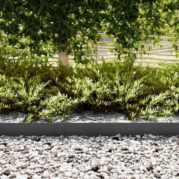 vidaXL Murupiire 20 pcs Must 100 x 0.05 x 20 cm K&uuml;lmvaltsitud teras