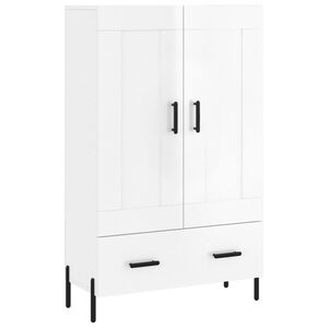 vidaXL k&otilde;rge kapp, k&otilde;rgl&auml;ikega valge, 69,5 x 31 x 115 cm, tehispuit
