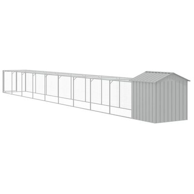 vidaXL kanapuur aedikuga, helehall, 117x1017x123 cm, tsingitud teras