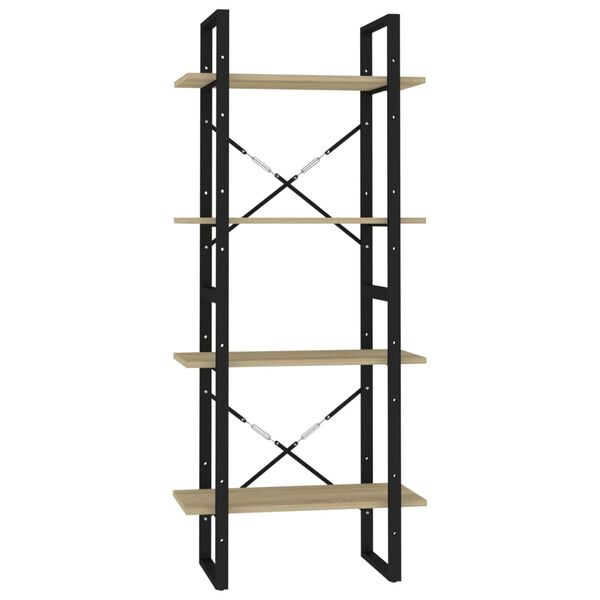 vidaXL 4-korruseline raamaturiiul, Sonoma tamm, 60x30x140 cm